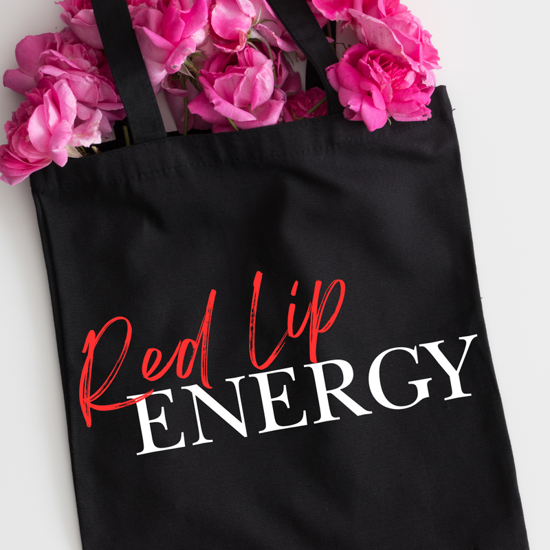 Red Lip Energy - Canvas Everyday Tote
